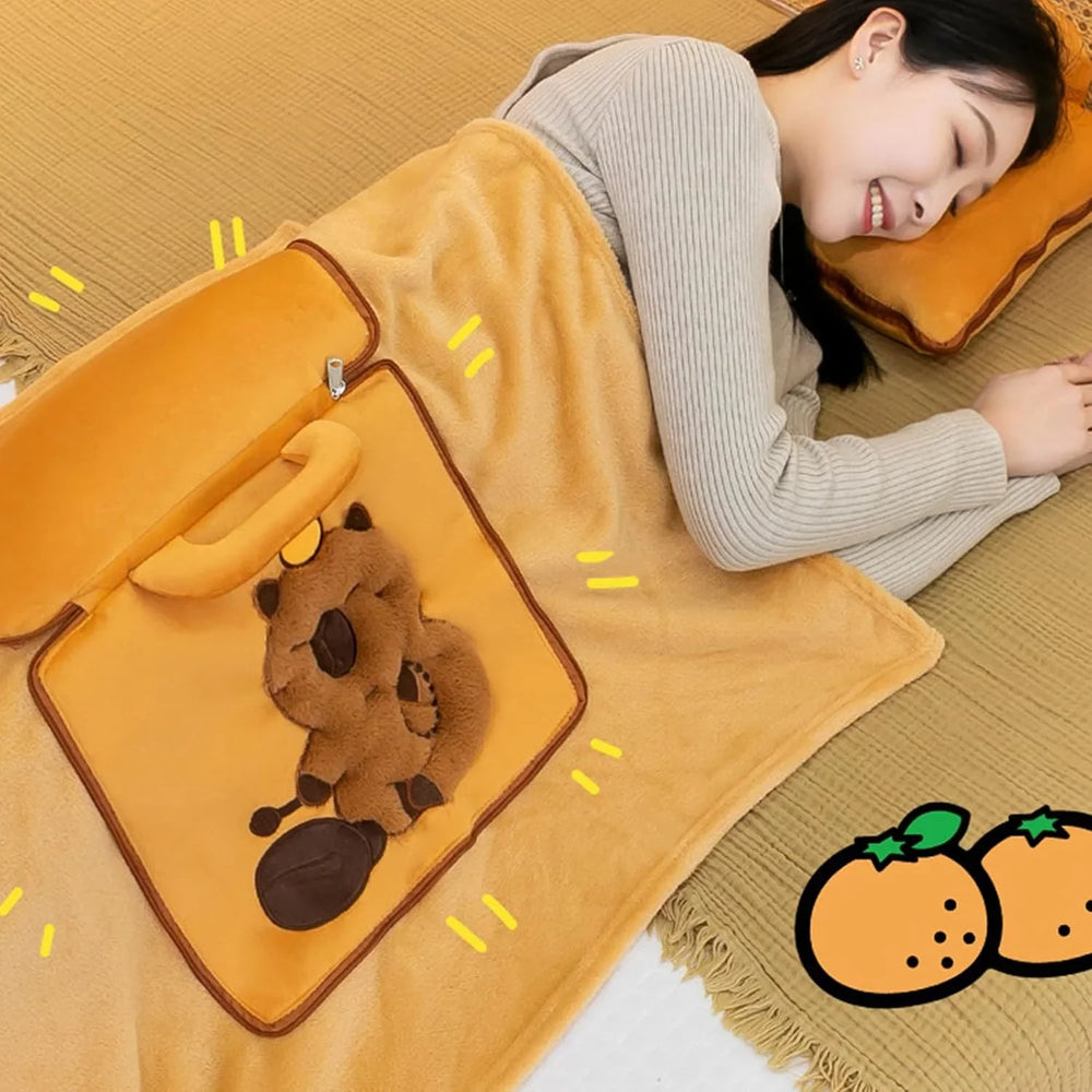 Multifunctional Capybaras Pillow 2 In 1 Hand Warmer Cosmia.pk