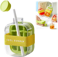 2-in-1 Ice Tray & Straw Cup for Instant Icy Drinks Cosmia.pk