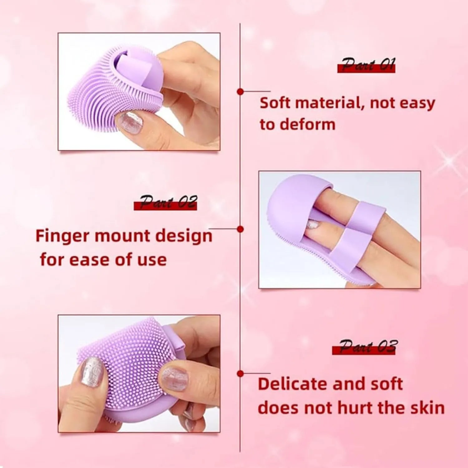 Silicone Finger Facial Cleansing Brush Cosmia.pk