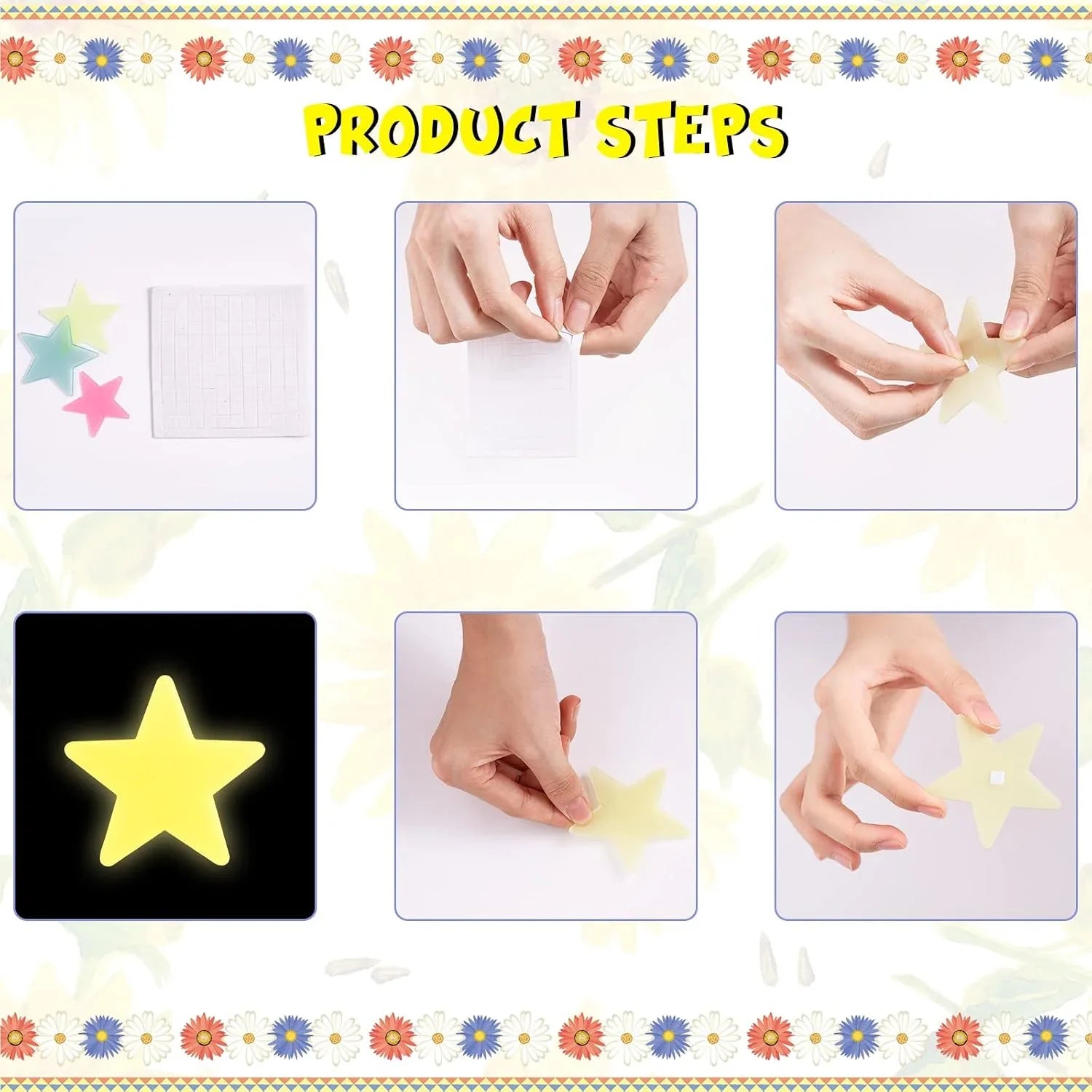 Outus Colorful Glow in The Dark Luminous Stars Cosmia.pk