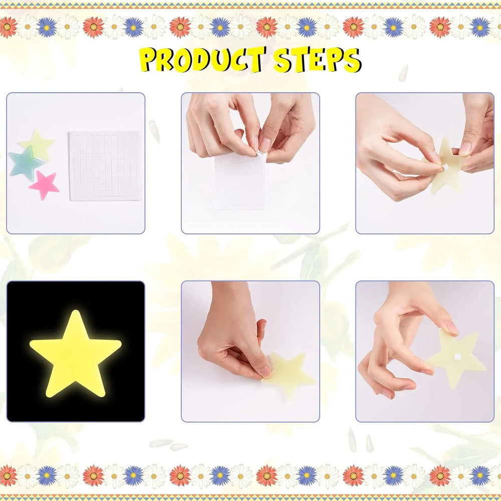 Outus Colorful Glow in The Dark Luminous Stars Cosmia.pk