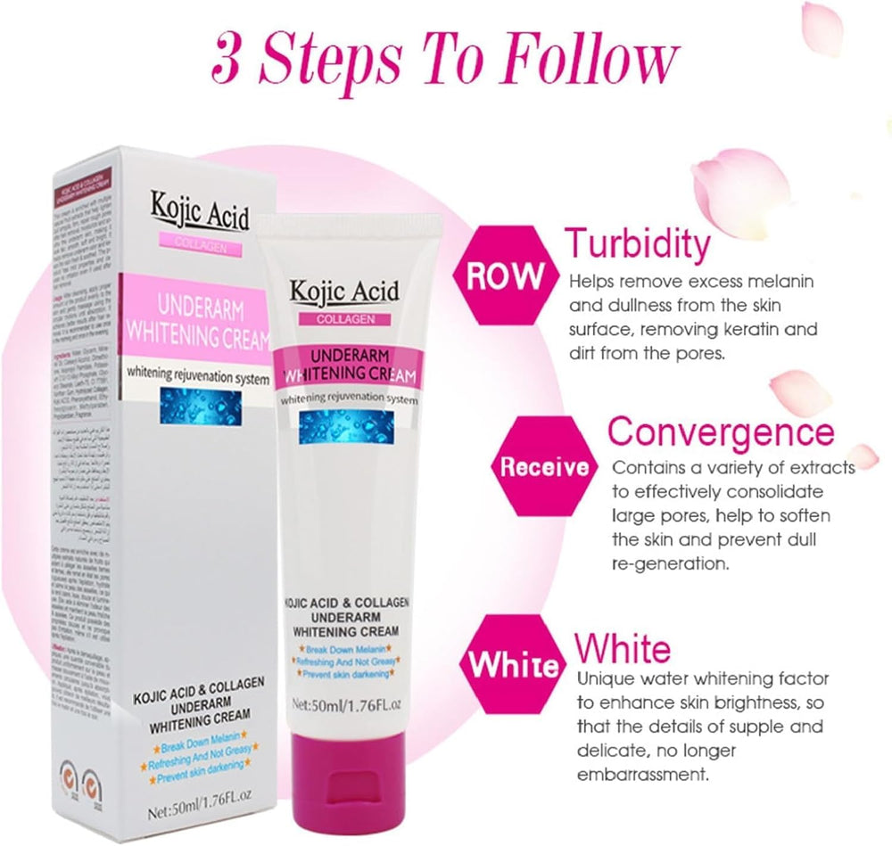 Guanjing Kojic Acid & Collagen Underarm Whitening Cream – 50ml Guanjing