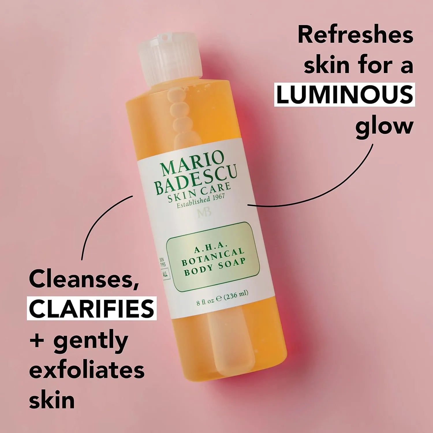 Mario Badescu AHA Botanical Body Wash Moisturizing, Clarifying Mario Badescu