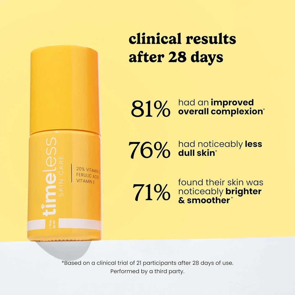 Timeless 20% VItamin C Serum with Vitamin E & Ferulic Acid - 30ml Timeless