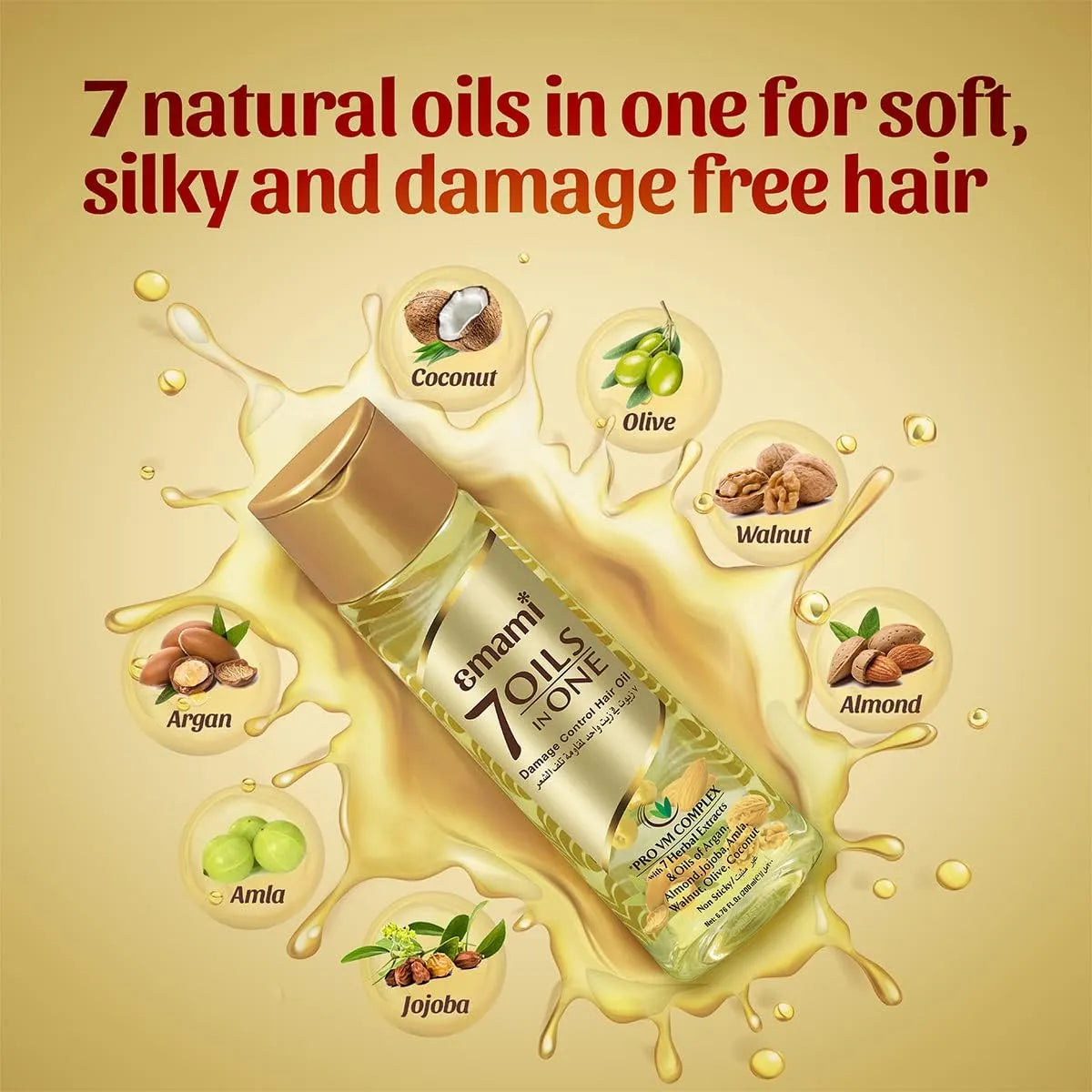 Emami 7 Oils in 1 - Damage Control Herbal Hair Oil Emami