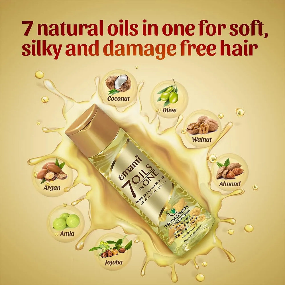Emami 7 Oils in 1 - Damage Control Herbal Hair Oil Emami