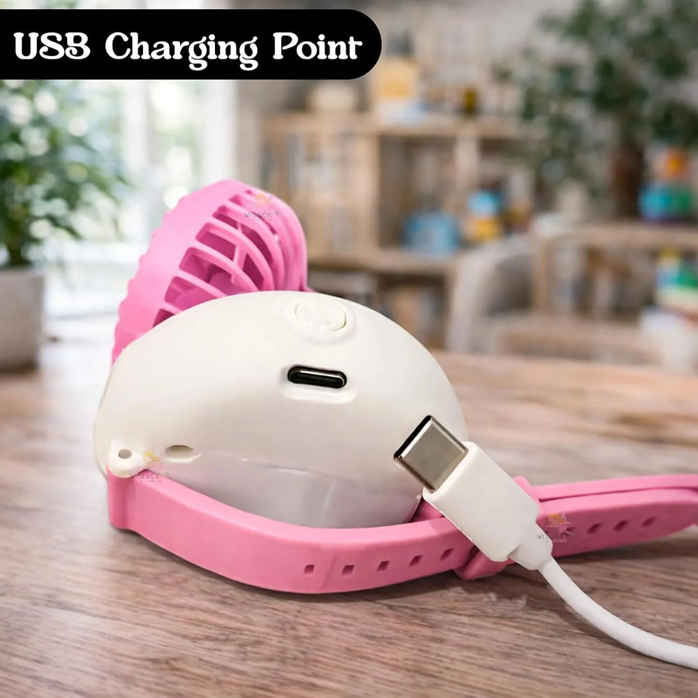 Kids Wrist Watch Fan USB Rechargeable Portable Mini Fan Cosmia.pk
