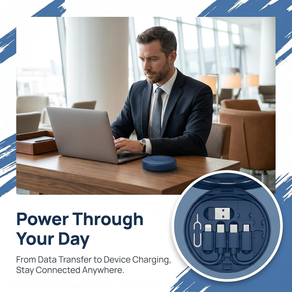 USB C Adapter Kit, Multi Charging Cable Storage Box Cosmia.pk