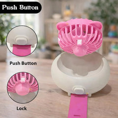 Kids Wrist Watch Fan USB Rechargeable Portable Mini Fan Cosmia.pk