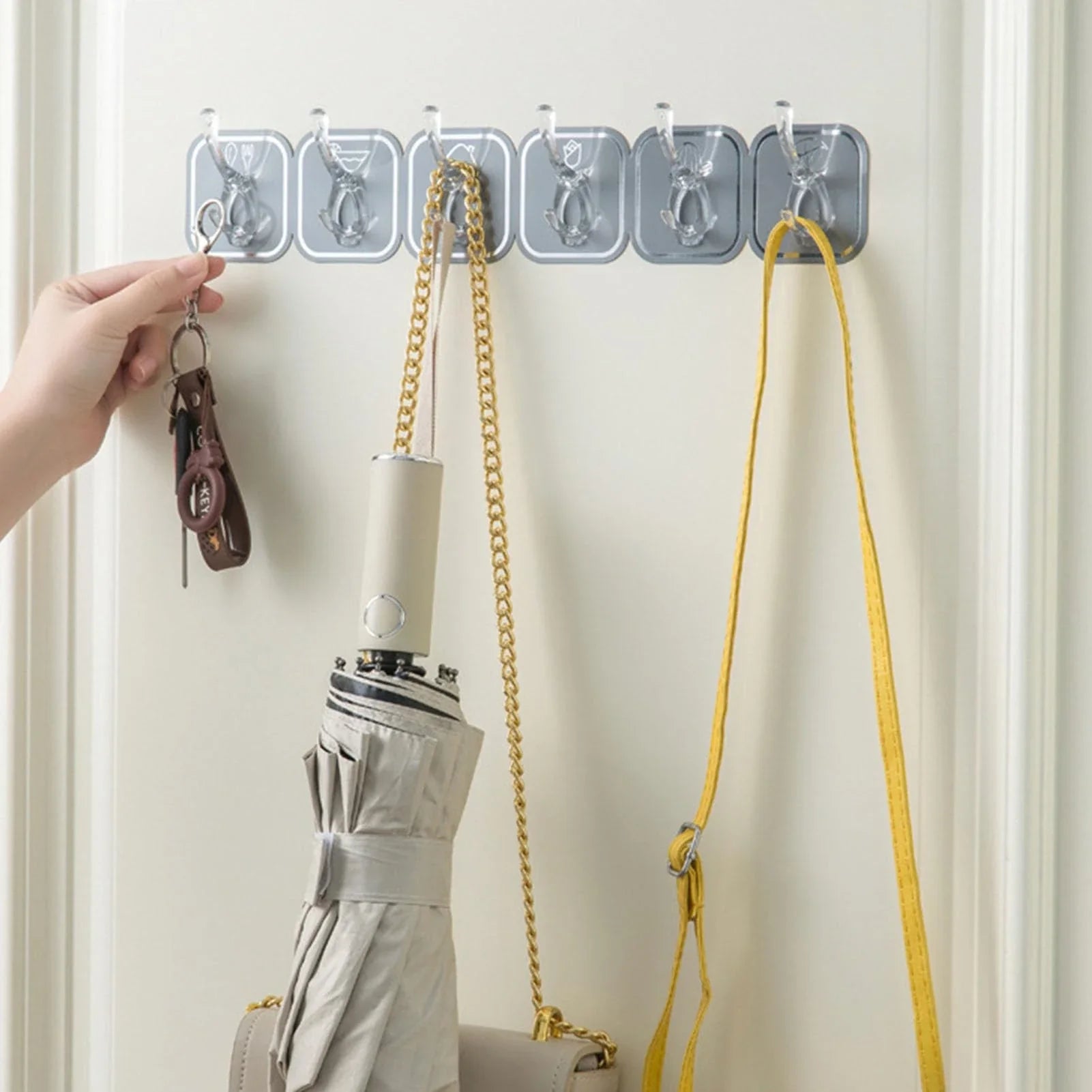Multipurpose Wall Mounted Hook - Pack Of 6 Cosmia.pk
