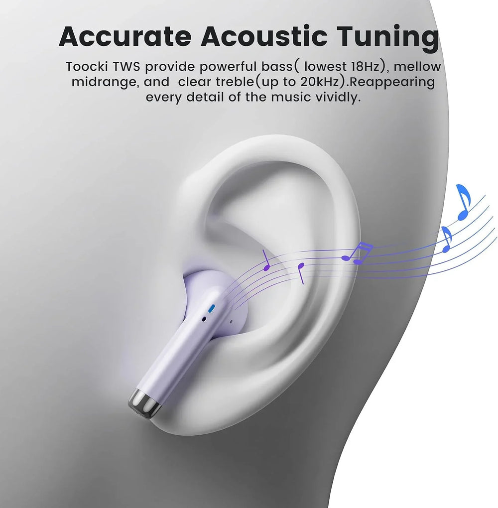 toocki TWS Wireless Bluetooth 5.4 HiFi Stereo - In-Ear Headphones toocki