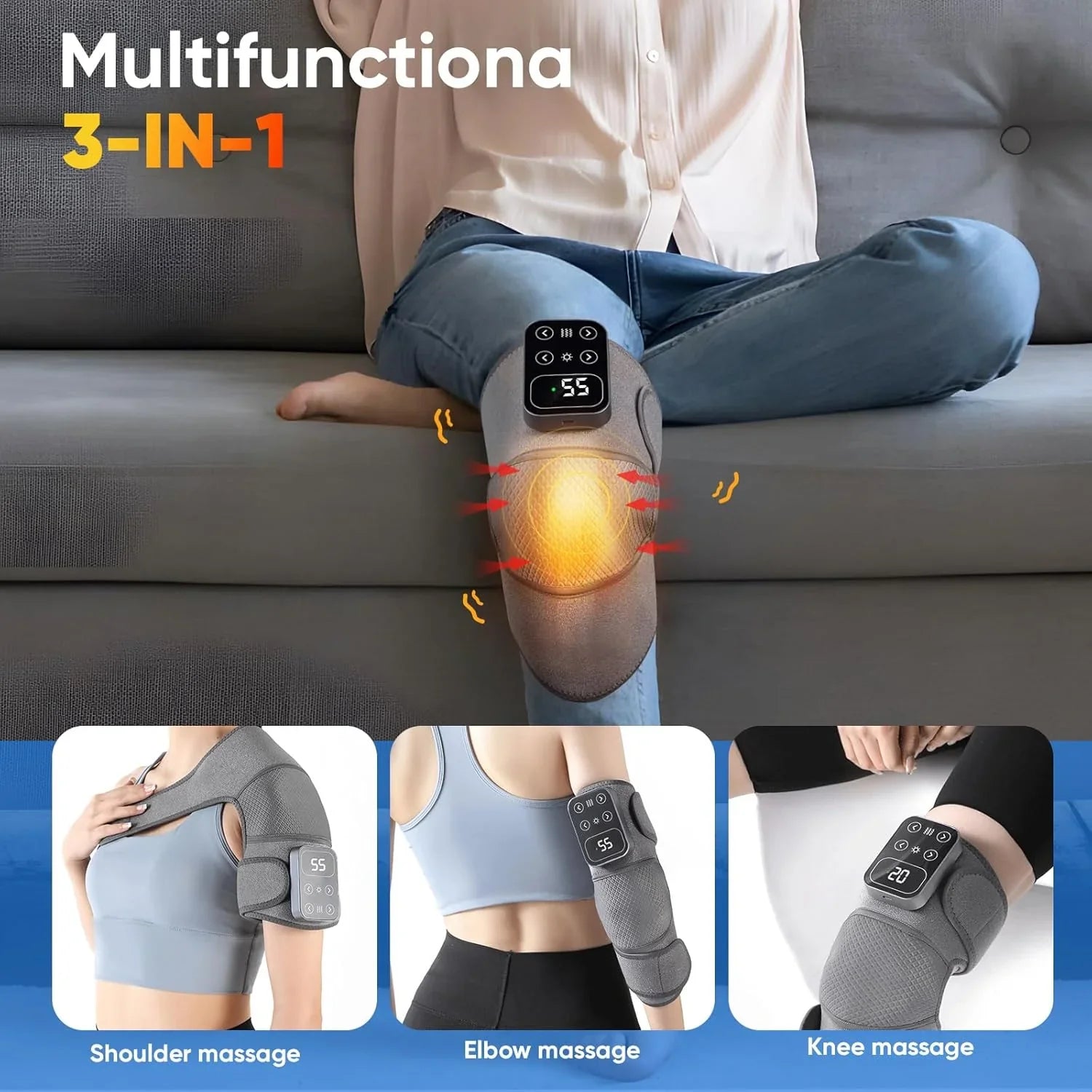 Heated Knee & Leg Vibration Massager Cosmia.pk