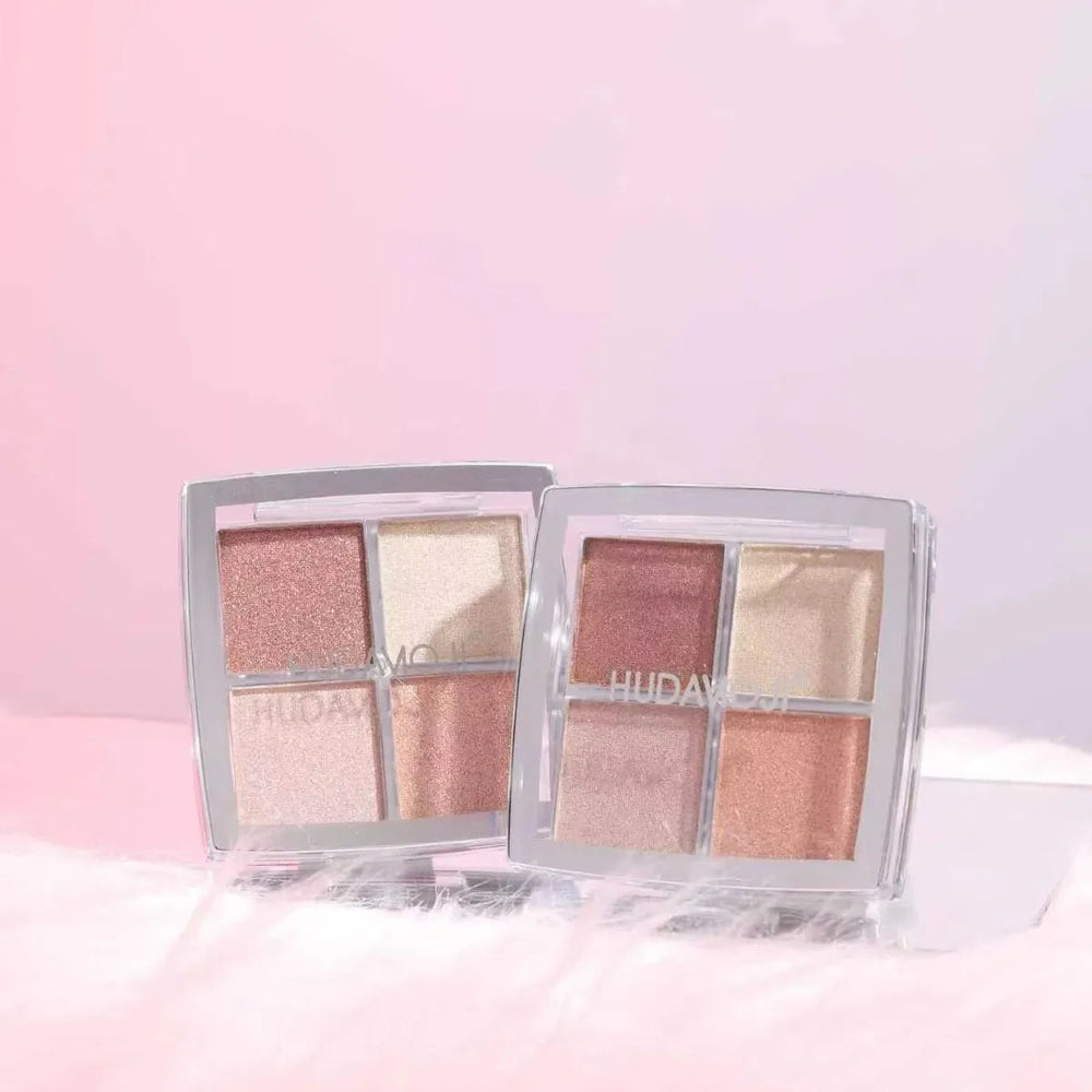 Hudamoji Lightweight Powder Texture Highlighter - 4 Colors Hudamoji