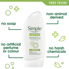 Simple Kind to Skin Refreshing Shower Gel – 250ml Simple