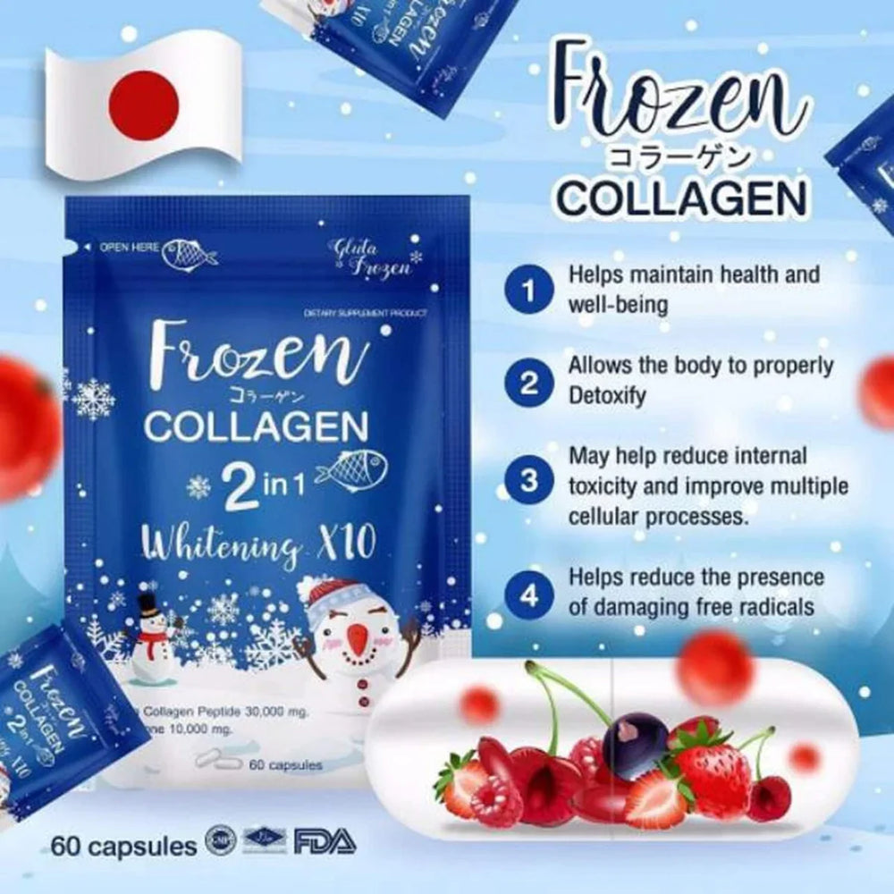 Frozen Collagen 2 in 1 Whitening Caps - 60 Capsules Frozen