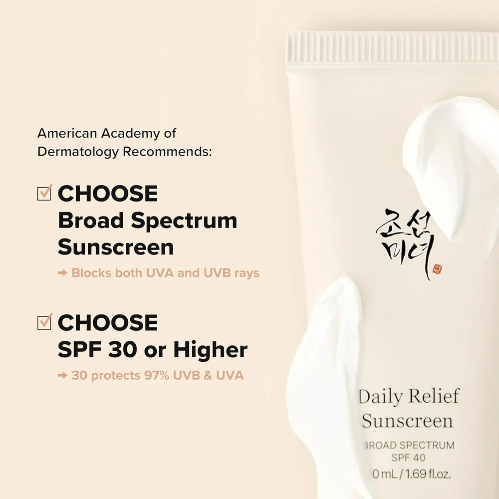 Beauty of Joseon Daily Relief Sunscreen Broad Spectrum SPF 40 – 50ml (Made in Korea) Beauty Of Joseon