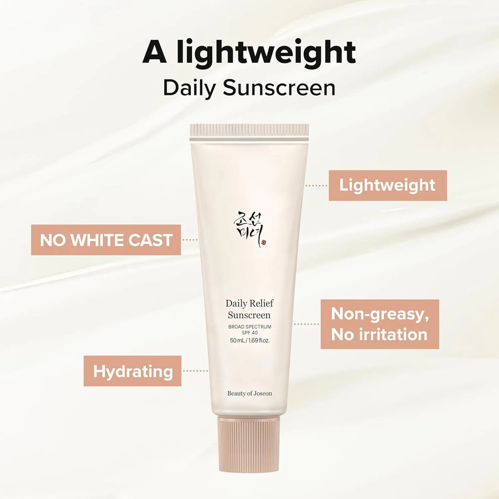 Beauty of Joseon Daily Relief Sunscreen Broad Spectrum SPF 40 – 50ml (Made in Korea) Beauty Of Joseon