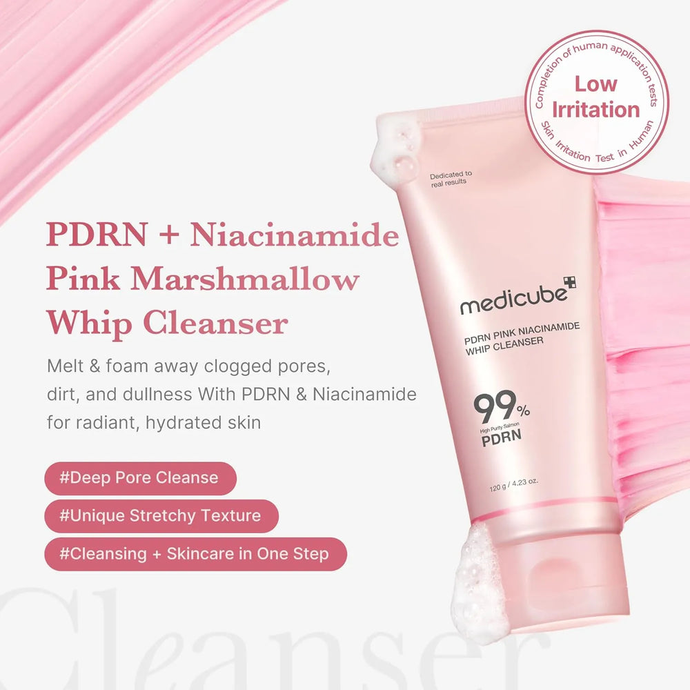 Medicube PDRN Pink Niacinamide Whip Cleanser - 120g Medicube