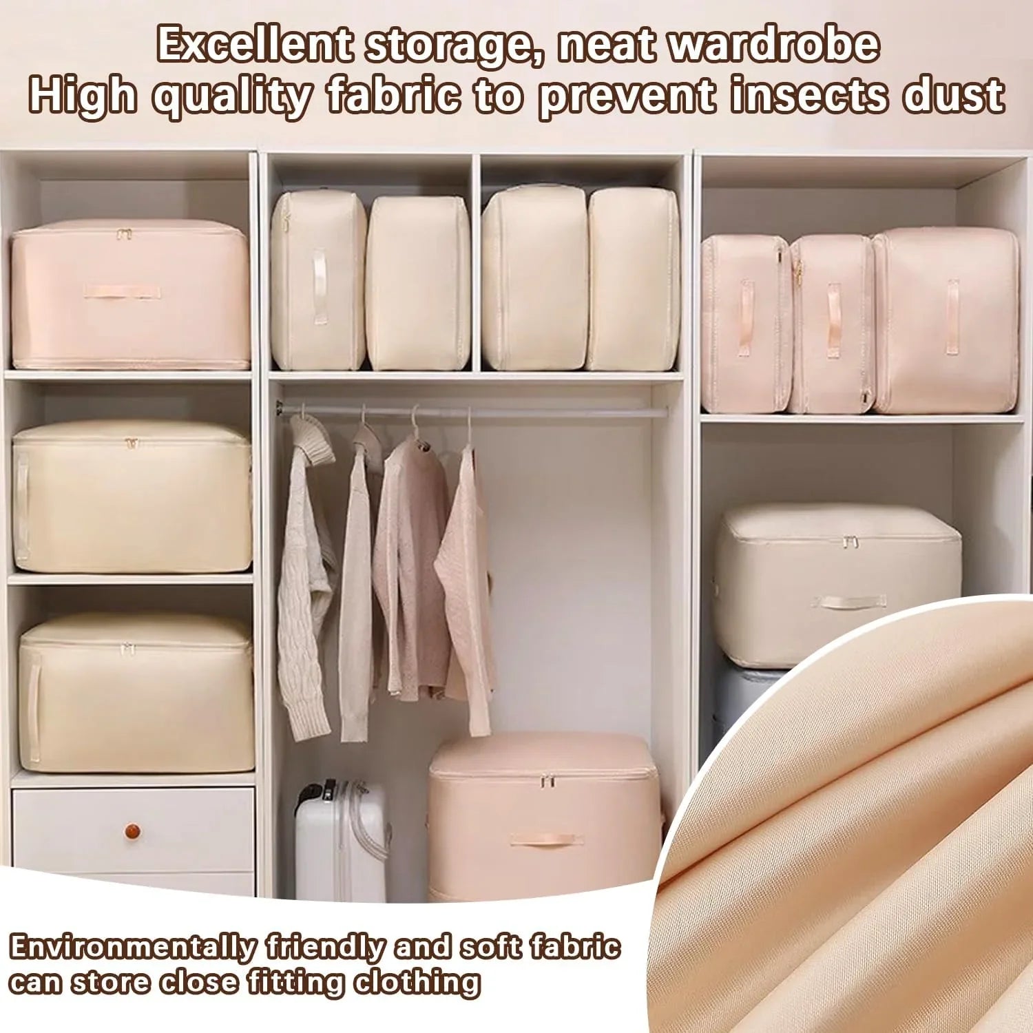 Self-Compressing Storage Bag Portable Organizer for Clothes Blankets Cosmia.pk