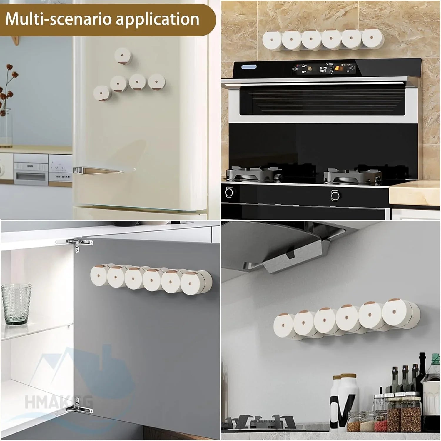 Wall Mounted Magnetic Seasoning Box - 6 Pcs Set Cosmia.pk
