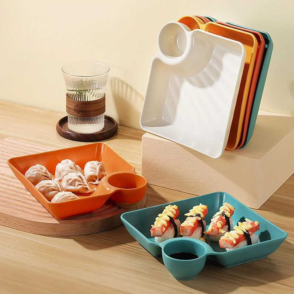 Multifunctional Durable Eco-Friendly PP Plastic Serving Plate - 4Pcs Cosmia.pk