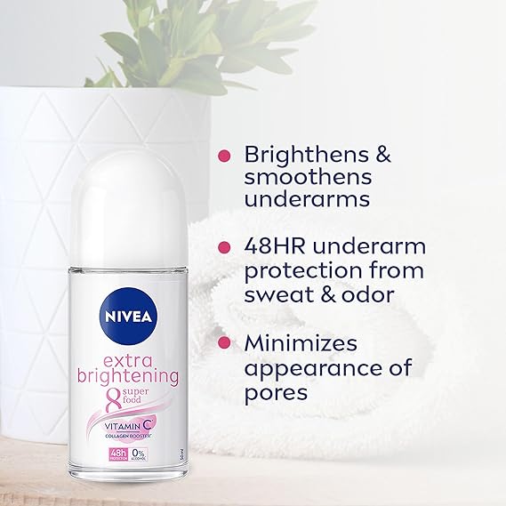 Nivea Extra Brightening Deodorant Roll-On For Women - 50ml Nivea