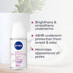 Nivea Extra Brightening Deodorant Roll-On For Women - 50ml Nivea