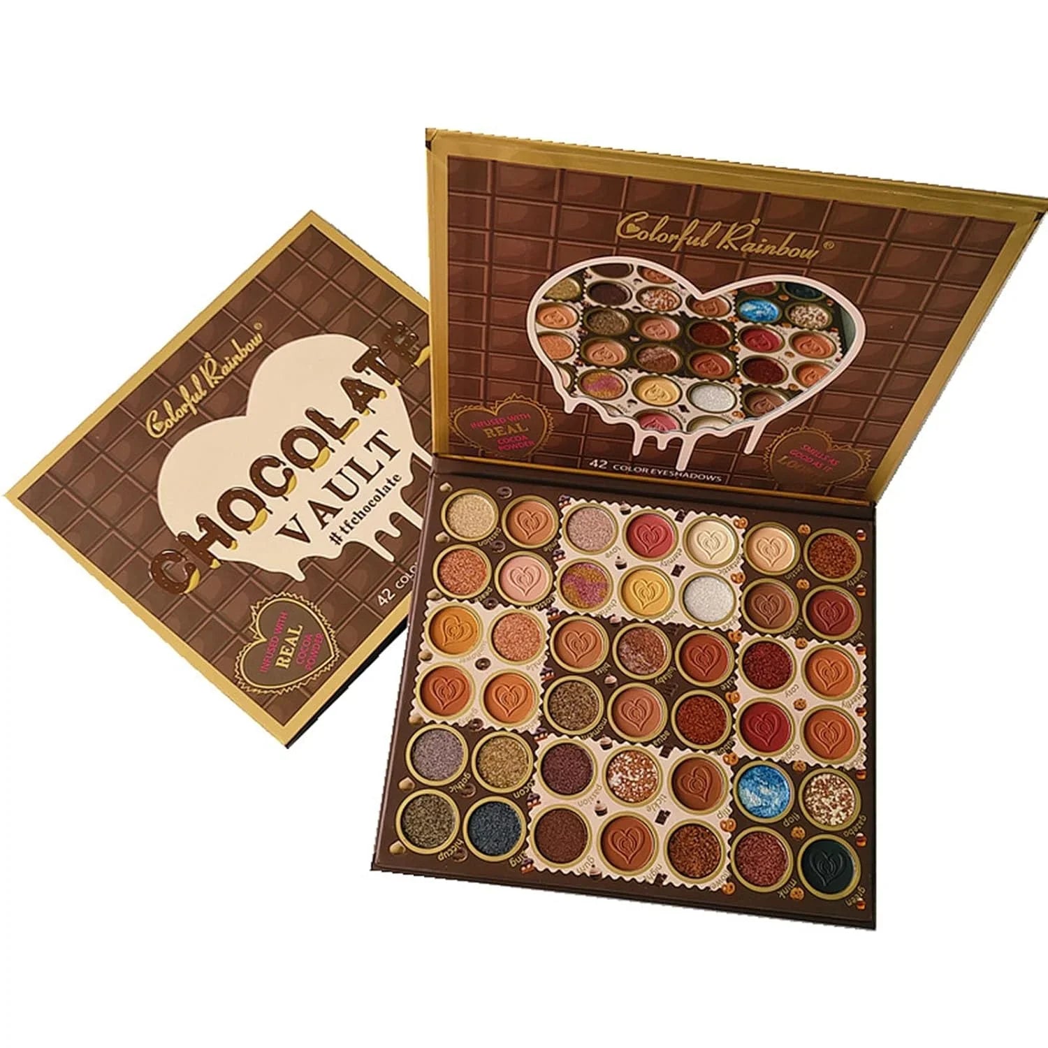 Colorful Rainbow Chocolate Vault Eyeshadow Palette (42 Colors) Colorful Rainbow