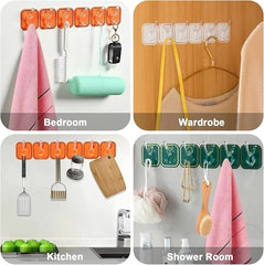 Multipurpose Wall Mounted Hook - Pack Of 6 Cosmia.pk