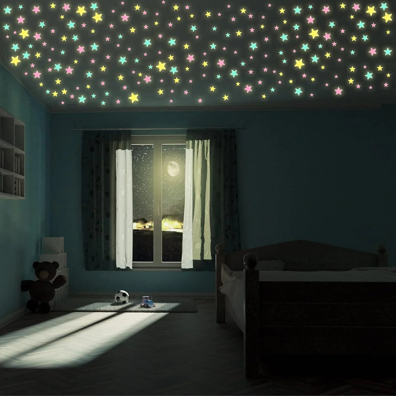 Outus Colorful Glow in The Dark Luminous Stars Cosmia.pk