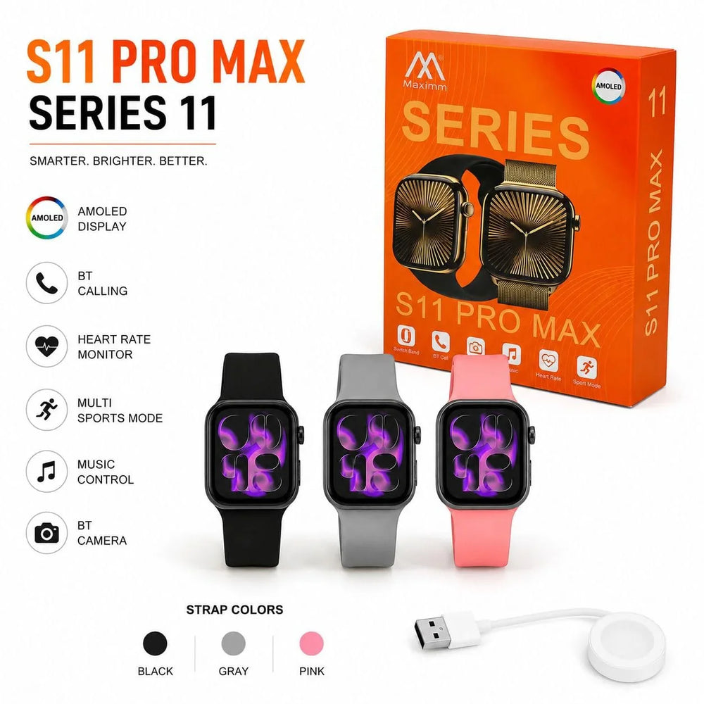S11 Pro Max Smart Watch with AMOLED Display Maixinn