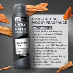 Dove Men+Care Invisible Dry Body Spray (250ml) Dove