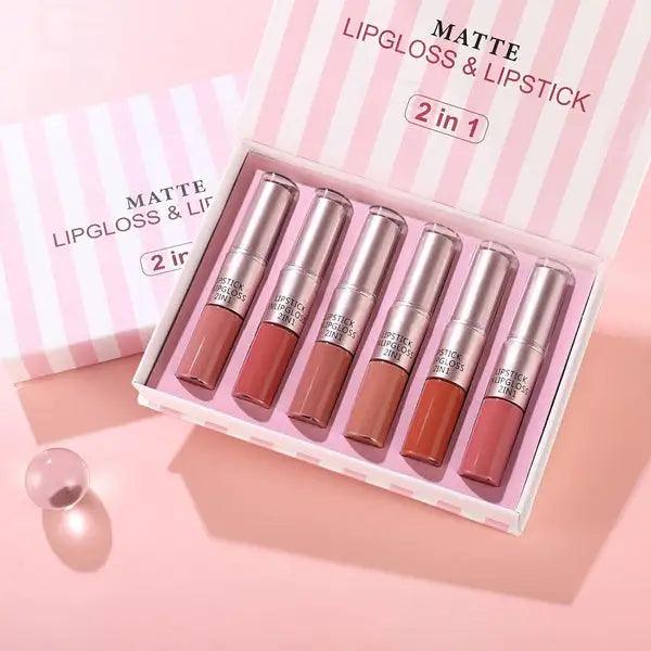 Teyason 2 in 1 Matte Lipgloss Lipstick Set Teayason