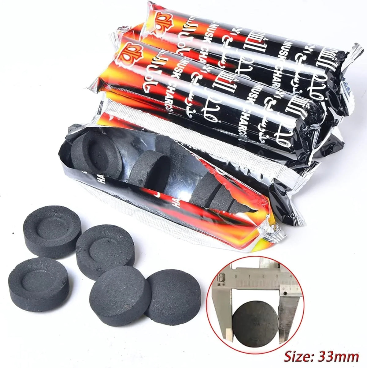 Torch Fast Burning Incense Charcoal Cube Roll for Aromatherapy - 10 Cosmia.pk