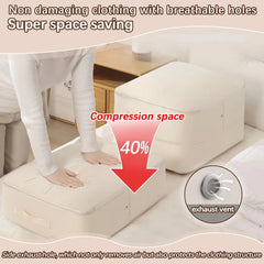 Self-Compressing Storage Bag Portable Organizer for Clothes Blankets Cosmia.pk