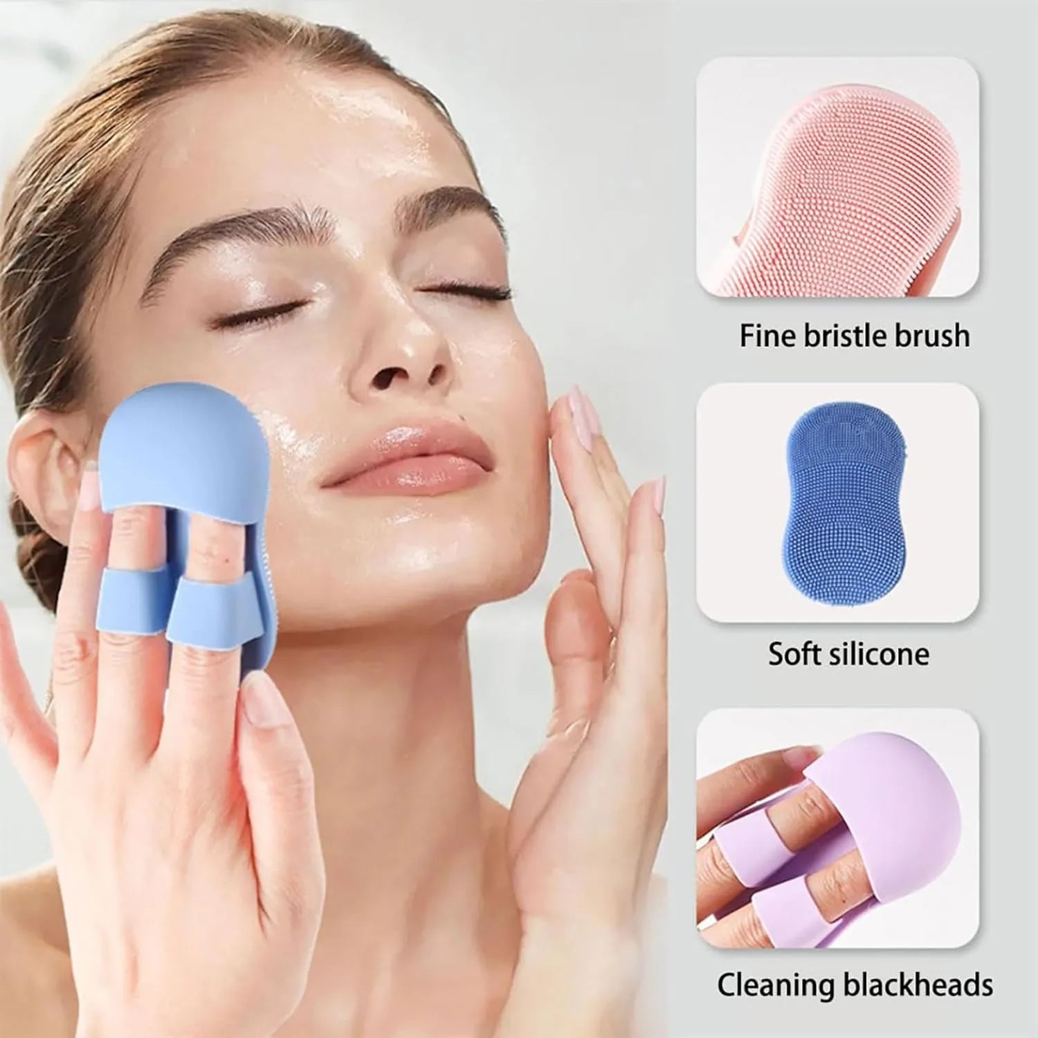 Silicone Finger Facial Cleansing Brush Cosmia.pk