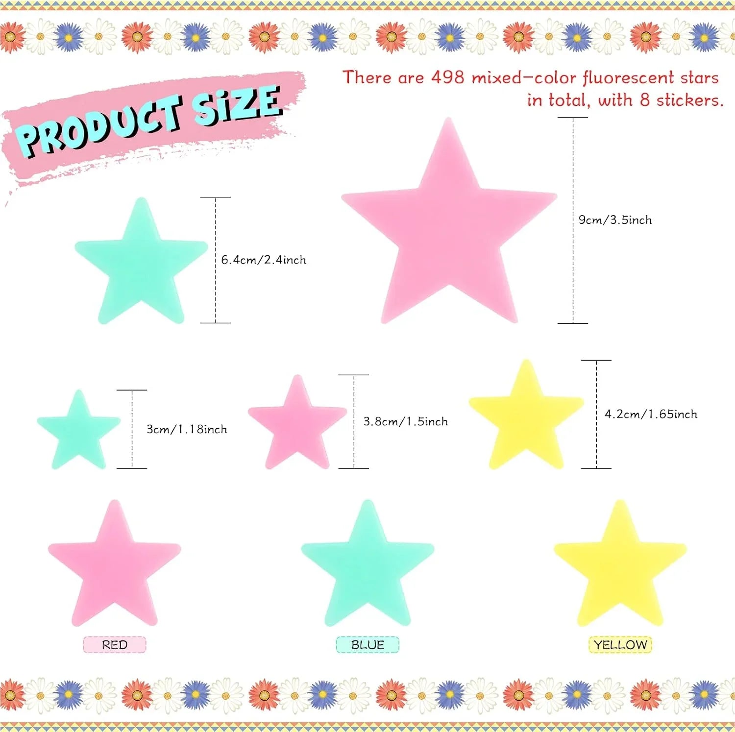 Outus Colorful Glow in The Dark Luminous Stars Cosmia.pk