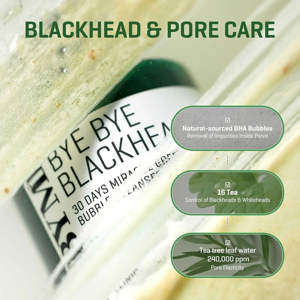Some By Mi Bye Bye Blackhead 30 Days Miracle Green Tea Tox Bubble Cleanser - 120g Some By Mi