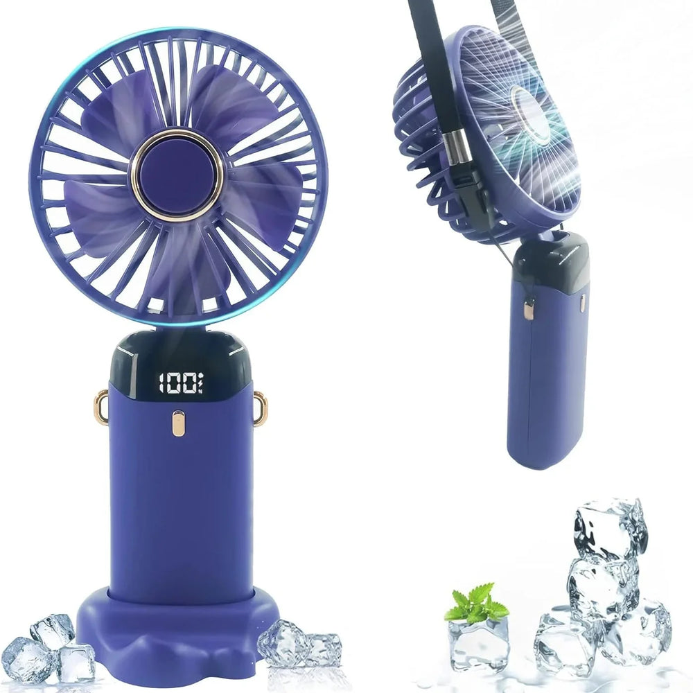 Portable Handheld Personal Rechargeable Fan LED Digital Display Cosmia.pk