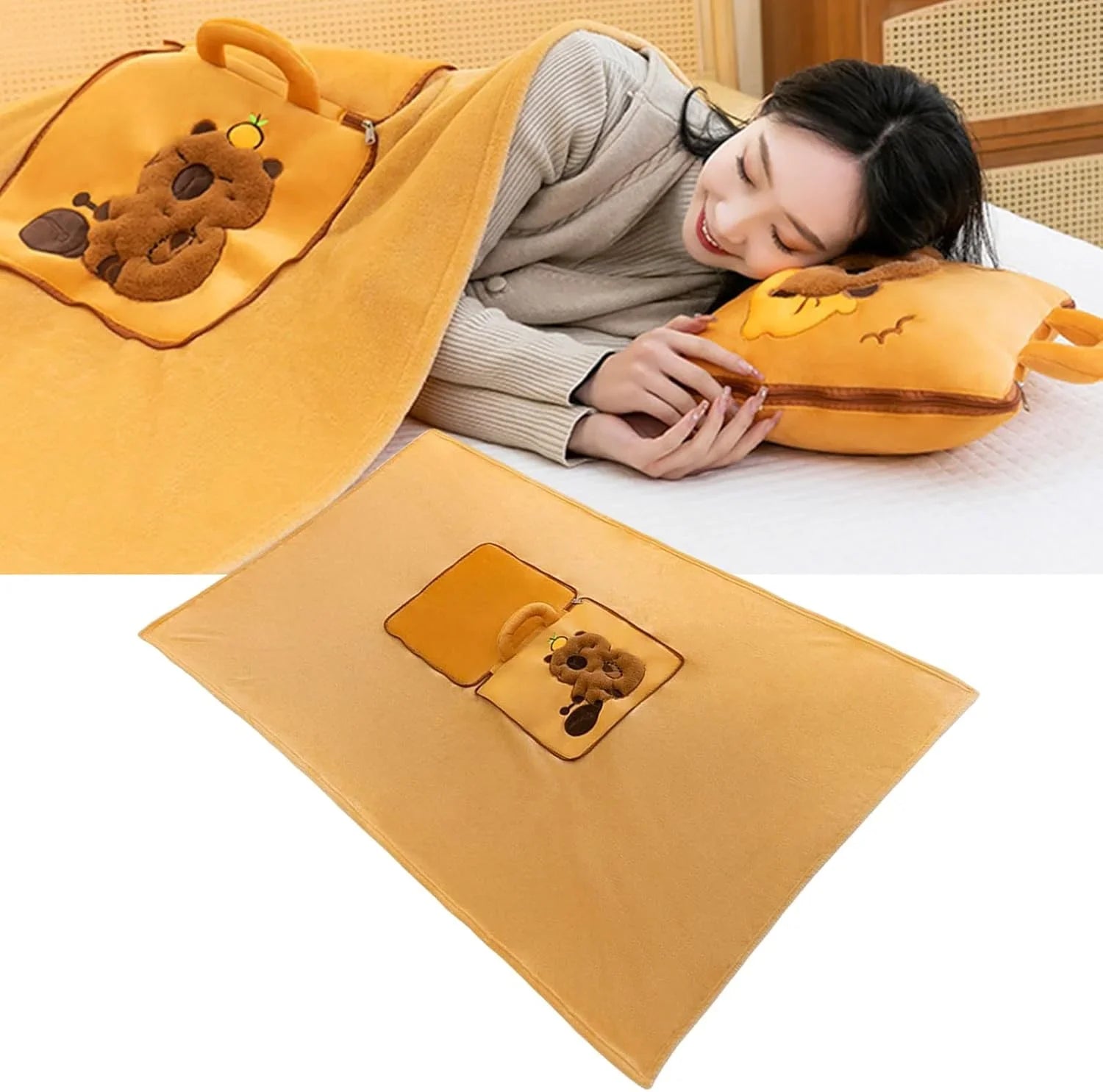 Multifunctional Capybaras Pillow 2 In 1 Hand Warmer Cosmia.pk