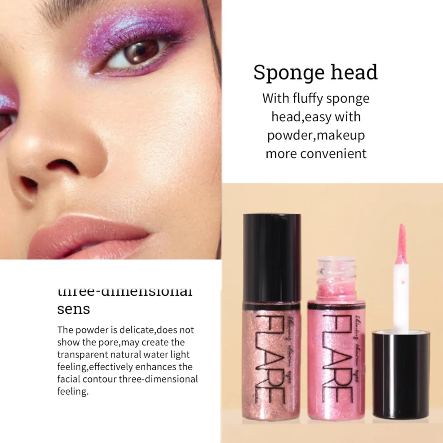 Flare Glitter Eye Shadow - 6Pcs Flare