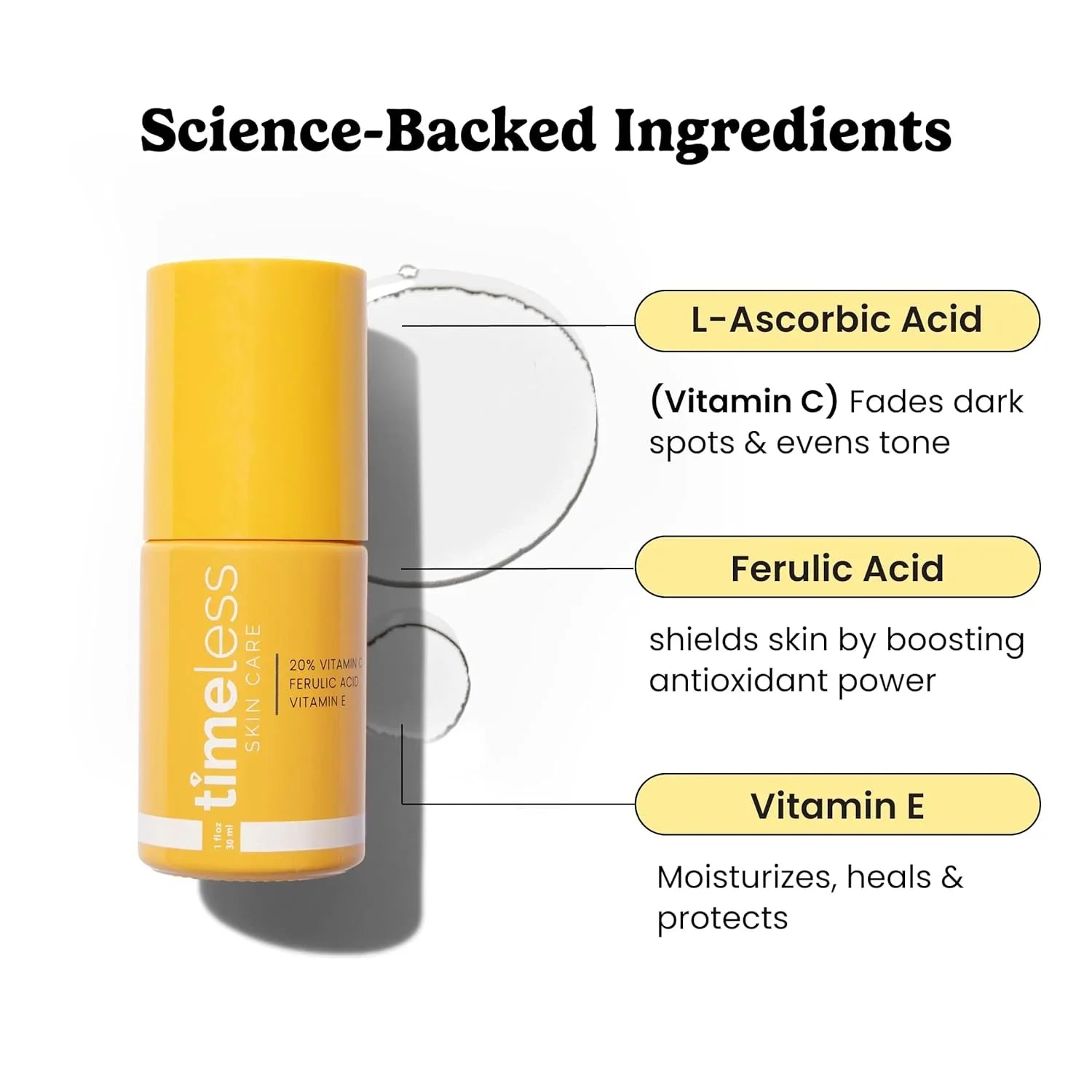 Timeless 20% VItamin C Serum with Vitamin E & Ferulic Acid - 30ml Timeless