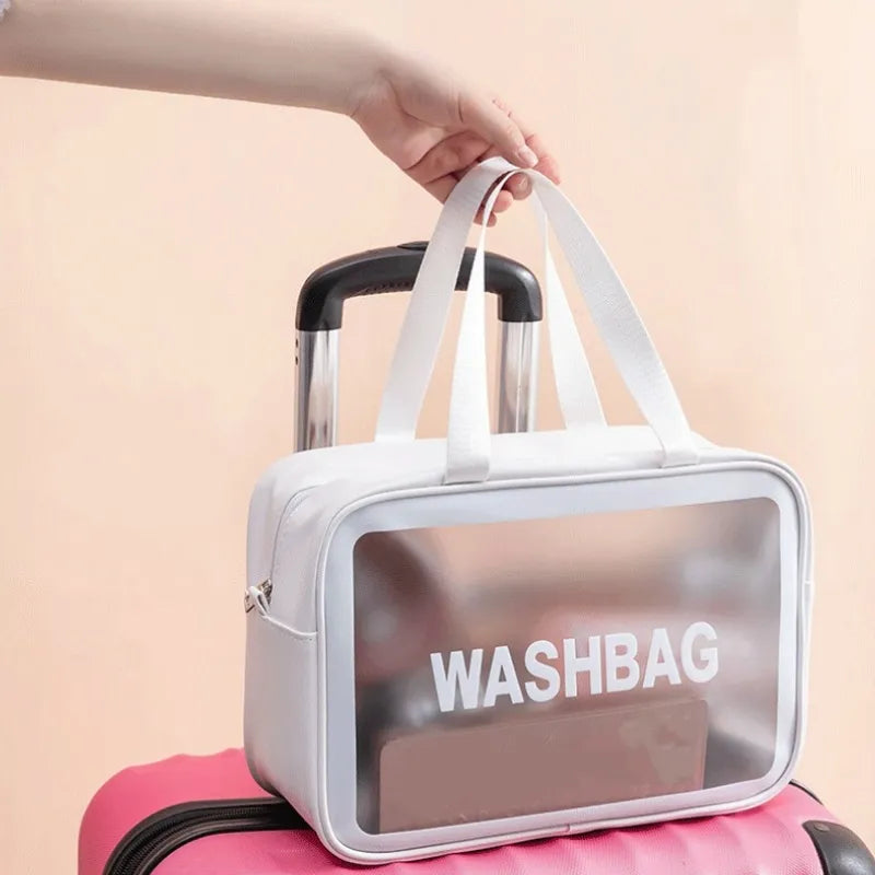 Women Portable Travel Wash Bag Transparent Waterproof Makeup Storage Cosmia