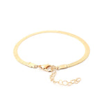 Trendy Flat Snake Chain Bracelets – Stainless Steel (Each)