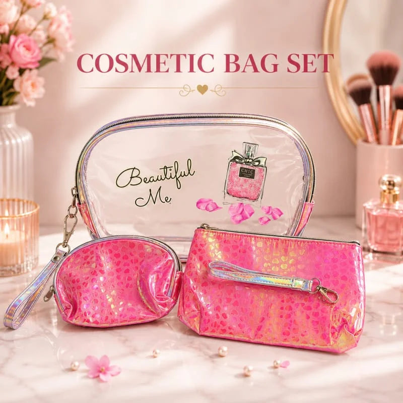3 in 1 Cosmetic Travel Pouch – Each Cosmia.pk