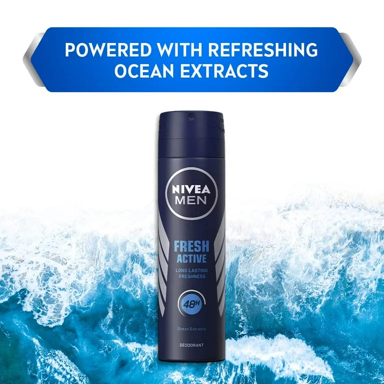 NIVEA Fresh Active Ocean Extracts Men Body Spray - 150ml Nivea