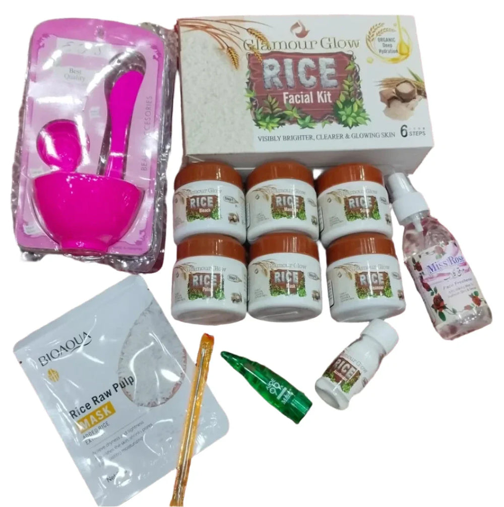 6 in 1 Glamour Glow Rice Facial Deal Glamour Glow