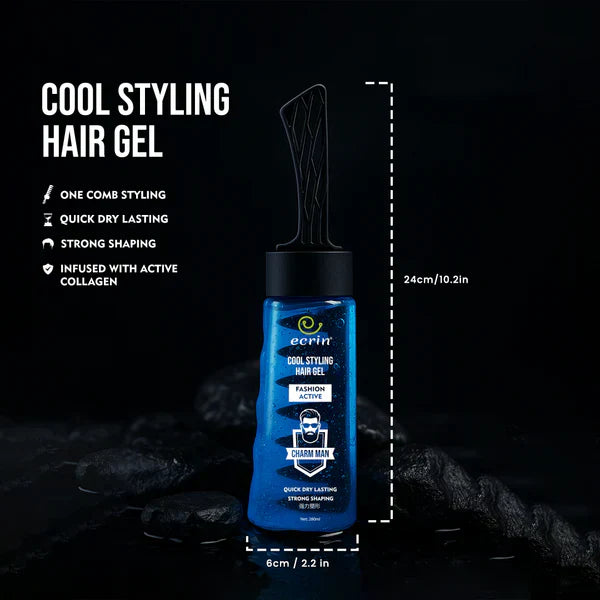 Ecrin Cool Styling Hair Gel With Active Collagen - 280ml Ecrin