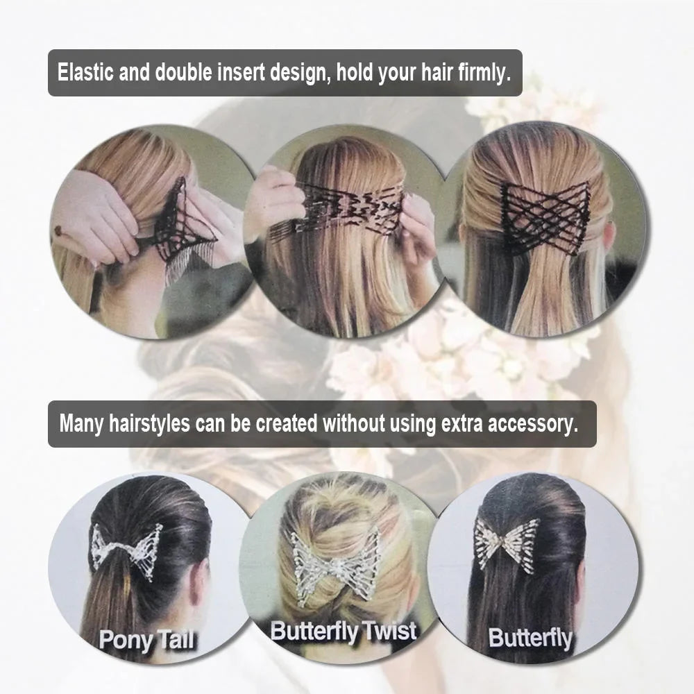 Ez Beads Hair Combs Magic Elastic Hair Double Clips For Women - Each Cosmia.pk