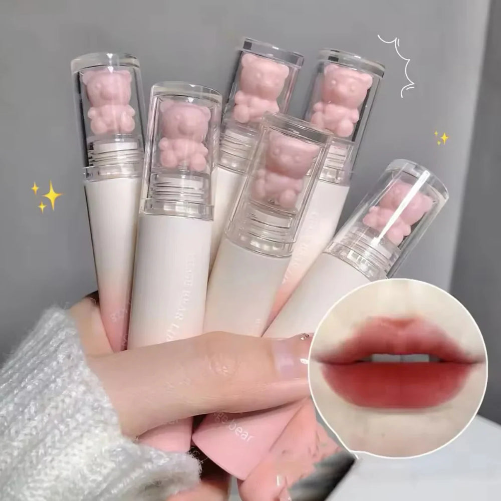 Gege Bear - Cartoon Matte Lip Gloss - 6 Pcs Set Gege Bear